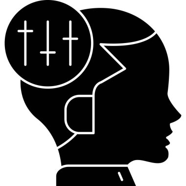 Beyin. Web simgesi basit illüstrasyon