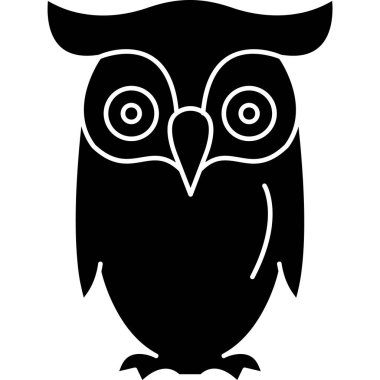 Baykuş simgesi vektör illüstrasyon tasarımı