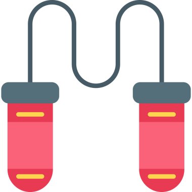 İp atlama. Web simgesi basit illüstrasyon