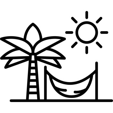 Kumsal. Web simgesi vektör illüstrasyonu