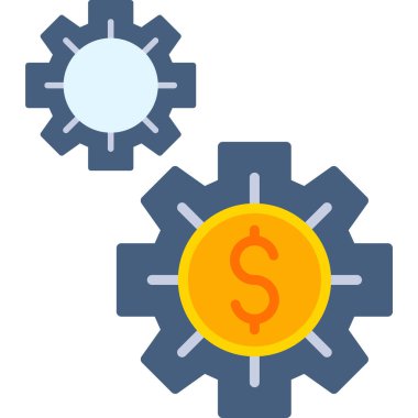 para dişlisi finans simgesi düz stil