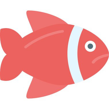 balık simgesi vektör illüstrasyonu