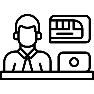 Yönetici simgesi, vektör illüstrasyonu