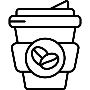 kahve fincanı simgesi, vektör illüstrasyonu