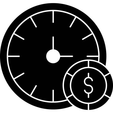 para zaman simgesi, basit vektör illüstrasyonu