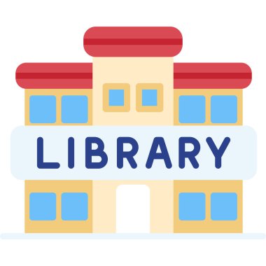 okul binası simgesi, düz tasarım