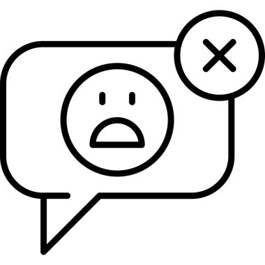 İleti sembollü konuşma balonu, vektör illüstrasyonu