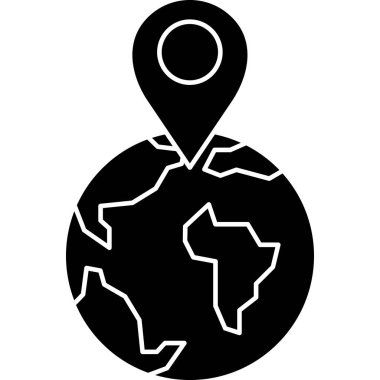 harita simgesi vektör illüstrasyonu