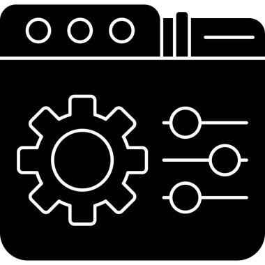 dişli simgesi, vektör çizimi