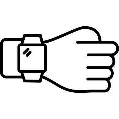 Kol saati simgesi olan saat, taslak biçimi