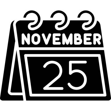 Siyah Kasım 23 simgesiyle takvim