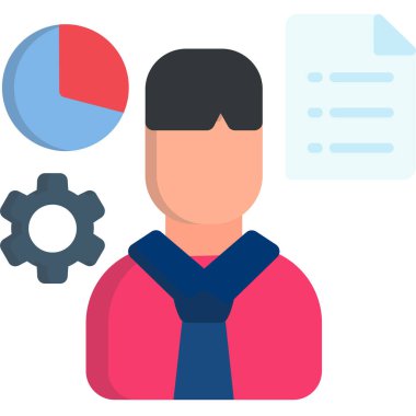 iş adamları düz stil simgesi