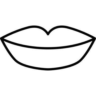 Dudaklar ağız ikonu. beyaz arkaplanda izole edilmiş web tasarımı için dudak dudak dudak ikonu