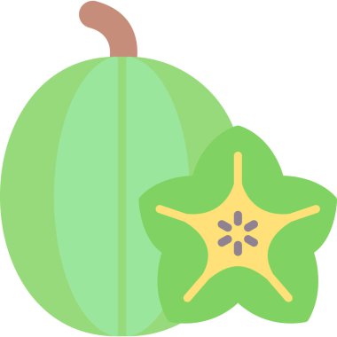 Papaya. Web simgesi basit illüstrasyon