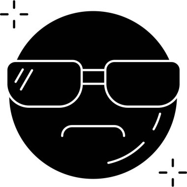 Kızgın ifade simgesi, vektör çizim