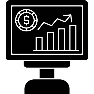 Dolar sembollü izleme, iş konseptinin vektör simgesi