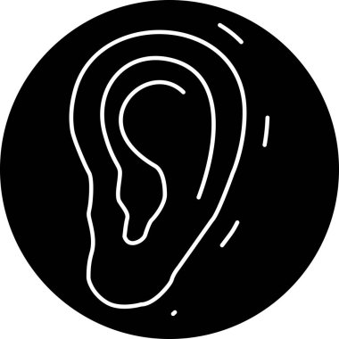 Bir kulağın vektör illüstrasyonu