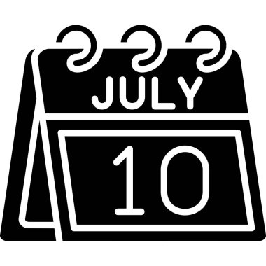 1 Temmuz düz vektör simgesi