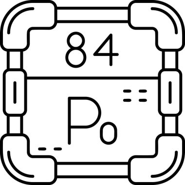 vektör içindeki kimyasal element simgesi