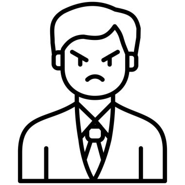 sinirli bir ifade ile işadamı