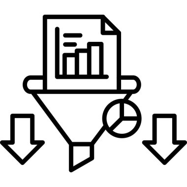 iş veri analiz simgesi, özet biçimi