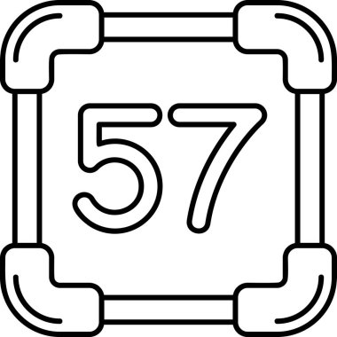 6 numaralı simge vektör illüstrasyonu