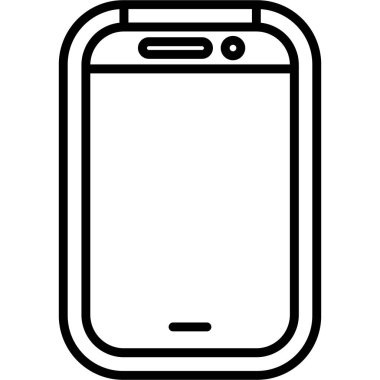 Akıllı telefon simgesi. Taslak vektör. Beyaz arkaplanda izole edilmiş web tasarımı için akıllı telefon vektör simgesi