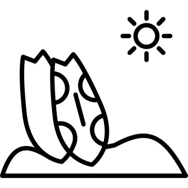 Güneş. Web simgesi basit illüstrasyon