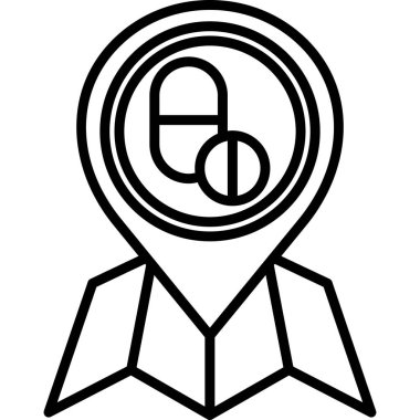 Harita iğnesi. Basit tasarım