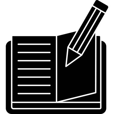 Kalem ve kağıt vektör simgesi