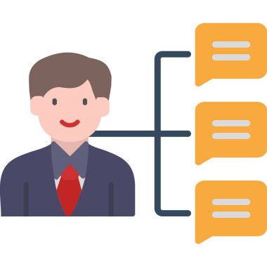 Konuşma kabarcığı vektör çizimi tasarımı olan iş adamları