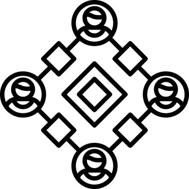 blok zinciri kripto para birimi blok zinciri simgesi ana hat biçiminde