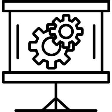 iş yönetimi simgesi, vektör illüstrasyonu