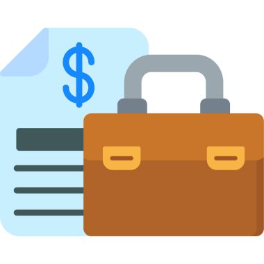 iş evrak çantası vektör simgesi