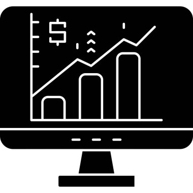 analitik grafik vektör simgesi
