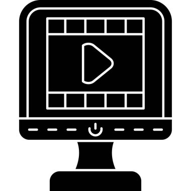 Moda tarzında izole edilmiş video kamera simgesi