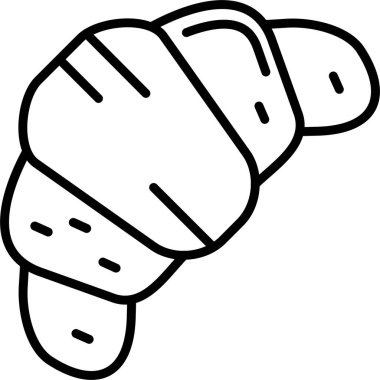 fırın ekmek yemek simgesi ana hatlarıyla