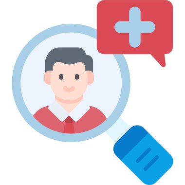 Doktor. Web simgesi basit illüstrasyon