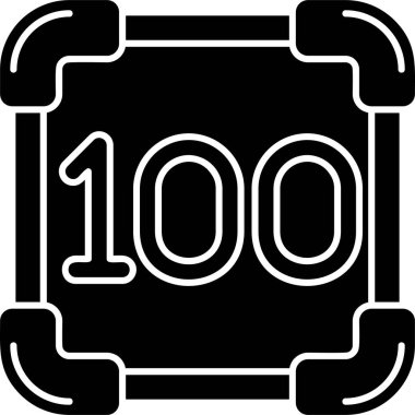 Yüzde 10 'luk basit kare simge tasarımı