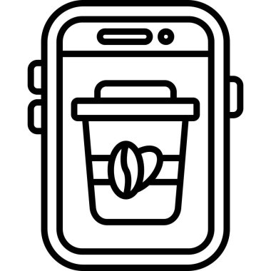 Kahve fincanı ikonlu, sade stil.