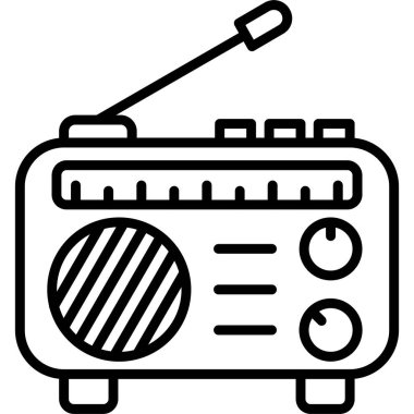 radyo simgesi vektör illüstrasyonu