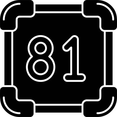 Sekiz numaralı simgenin vektör illüstrasyonu