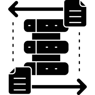 Taşıyıcı bant vektör simgesi, basit tasarım illüstrasyonu