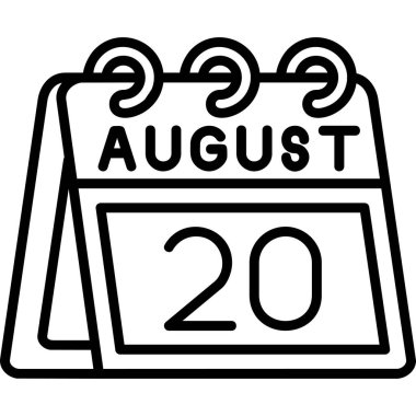 2 Temmuz satırı ve simge vektör illüstrasyonunu doldur