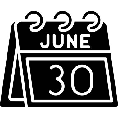 Haziran Glyph vektörü Simge Tasarımı