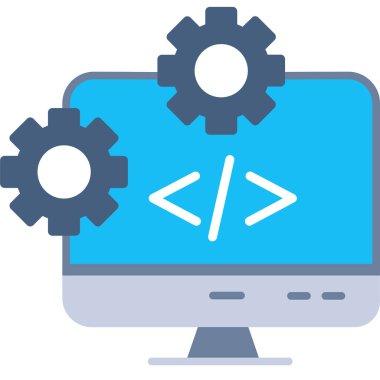 programlama ve geliştirme vektör simgesi