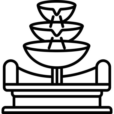 Kahve fincanı ana hatlı içecek ikonu