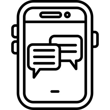 ileti sohbet simgesi, vektör tasarımı