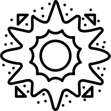 Güneş simgesi, vektör illüstrasyonu