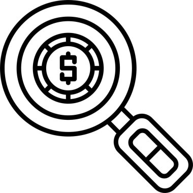 para büyüteç simgesi ana hat biçiminde